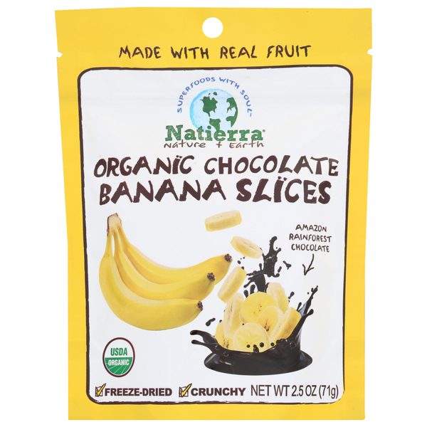 Candy & Chocolate Natierra Organic Chocolate Covered Freeze-Dried Banana Slices hero