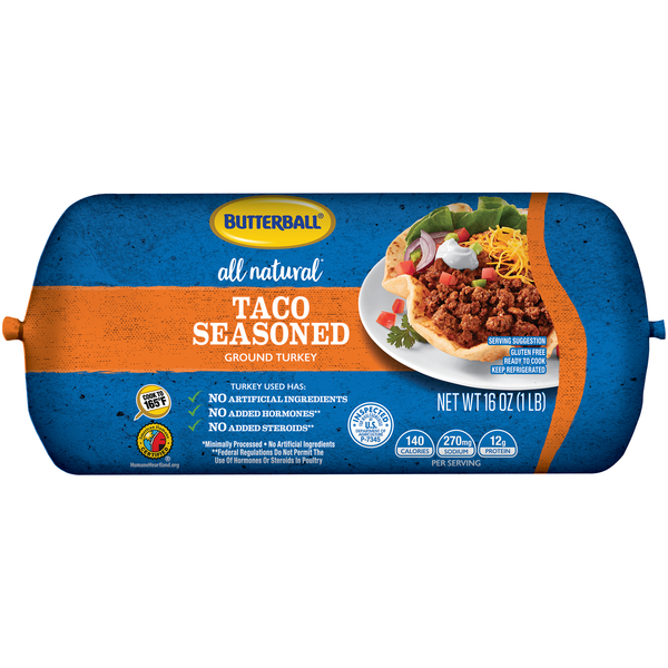 Poultry Butterball All Natural Taco Seasoned Ground Turkey hero