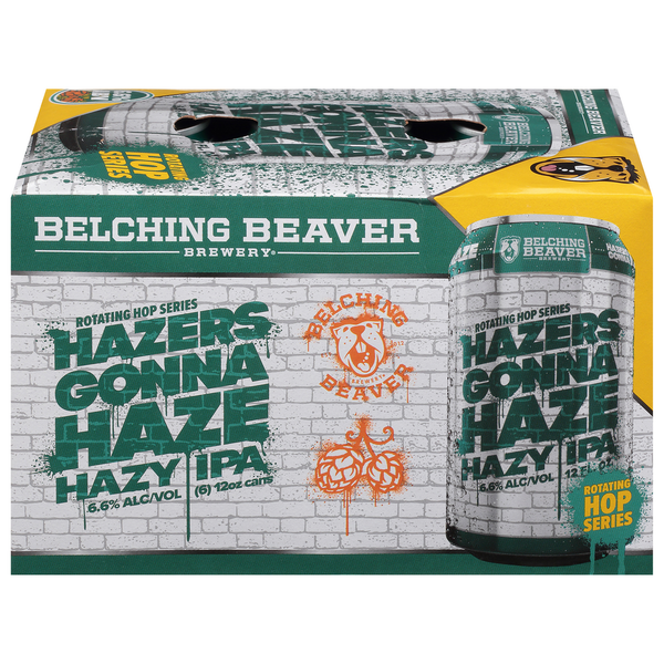 Belching Beaver Brewery Beer, Hazy IPA, Hazers Gonna Haze hero