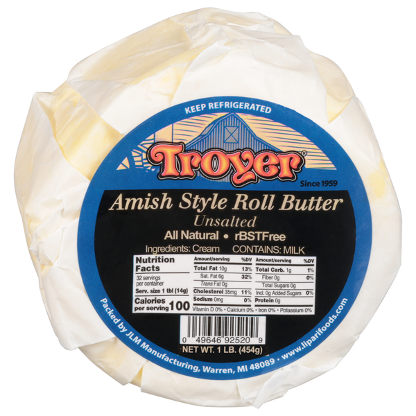 Buns & Rolls Troyer Roll Butter, Amish Style, Unsalted hero