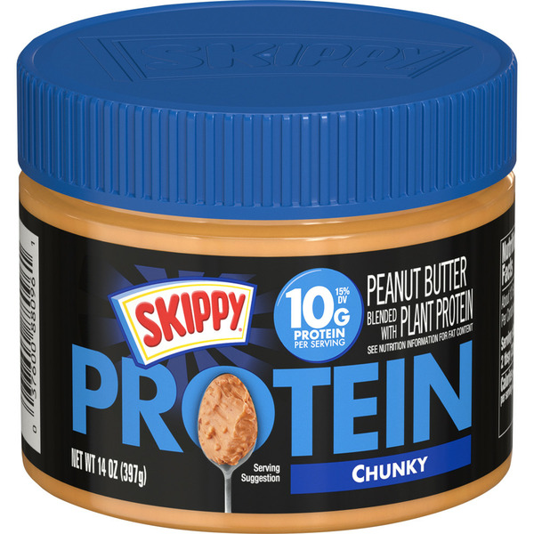 Spreads SKIPPY Chunky Peanut Butter Blended With Plant Protein hero