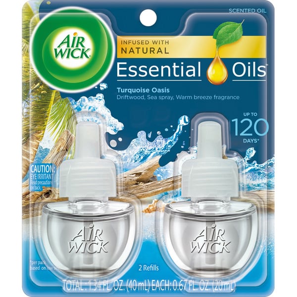 Air Fresheners & Candles Air Wick® Plug in Refill, 2 Ct, Turquoise Oasis, Scented Oil, Air Freshener hero