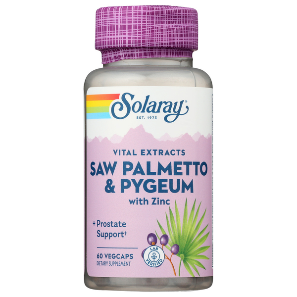 Vitamins & Supplements Solaray Pygeum Bark & Saw Palmetto Berry Extracts hero