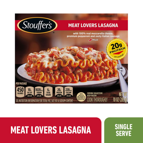 Frozen Meals Stouffer's Meat Lovers Lasagna hero