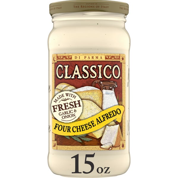 Pasta Sauce Classico Four Cheese Alfredo Pasta Sauce hero