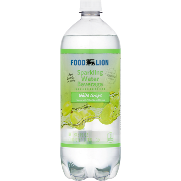 Water, Seltzer & Sparkling Water Food Lion Sparkling Water Beverage, White Grape hero