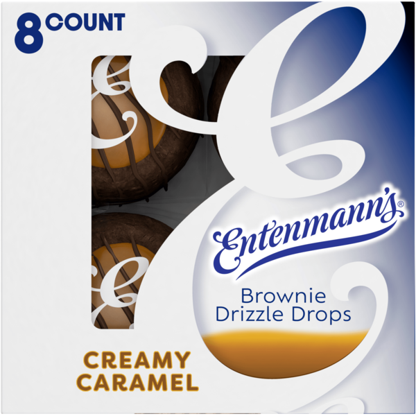 Candy & Chocolate Entenmann's Drizzle Drops, 8 packs, Creamy Caramel Brownies hero