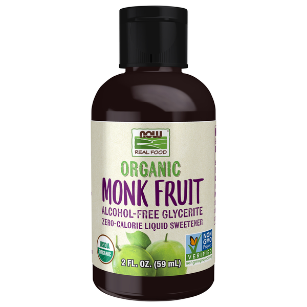 NOW Monk Fruit Liquid, Organic AlcohoL Free Glycerite hero