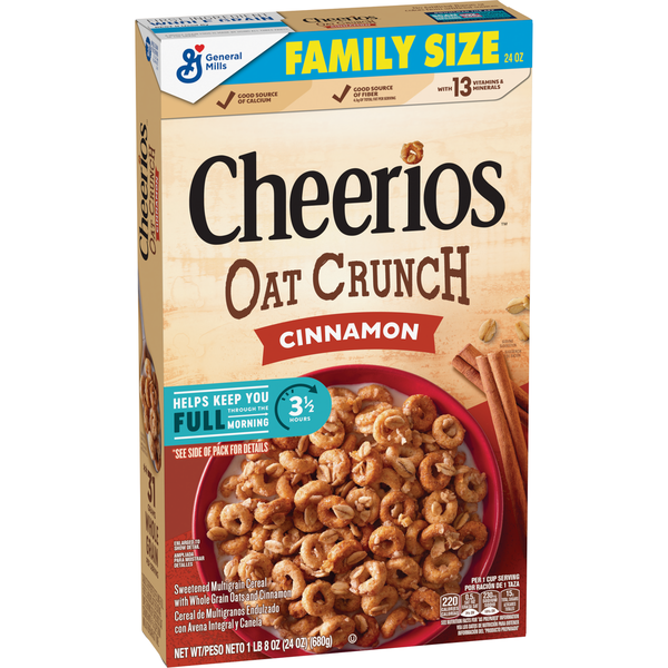 Cereal Cheerios Oat Crunch Cinnamon Oat Breakfast Cereal hero