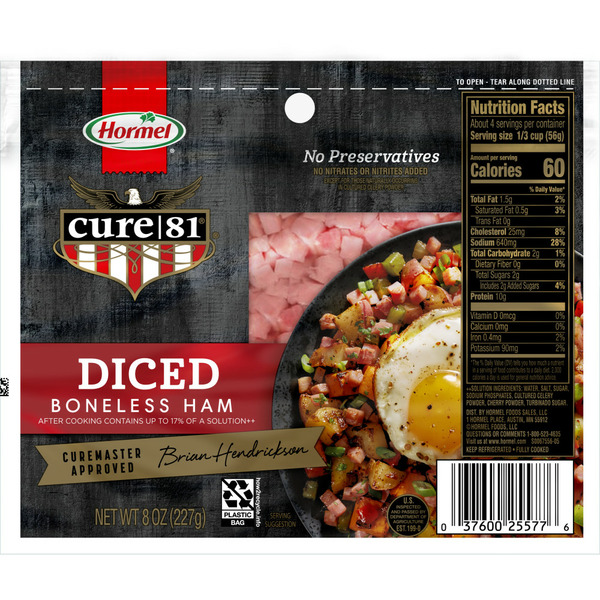 Lunch Meat Hormel Diced Ham Classic hero