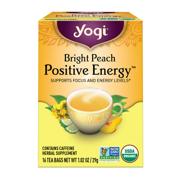 Tea Yogi Tea Oolong Tea, Bright Peach Positive Energy, Contains Caffeine hero