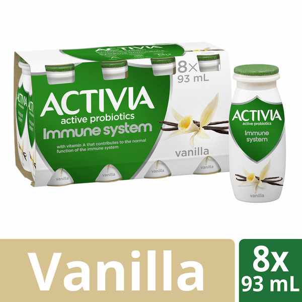 Yogurt Activia Drink Activia Immune System, Probiotic Drinkable Yogurt, Vanilla, 8 Bottles hero