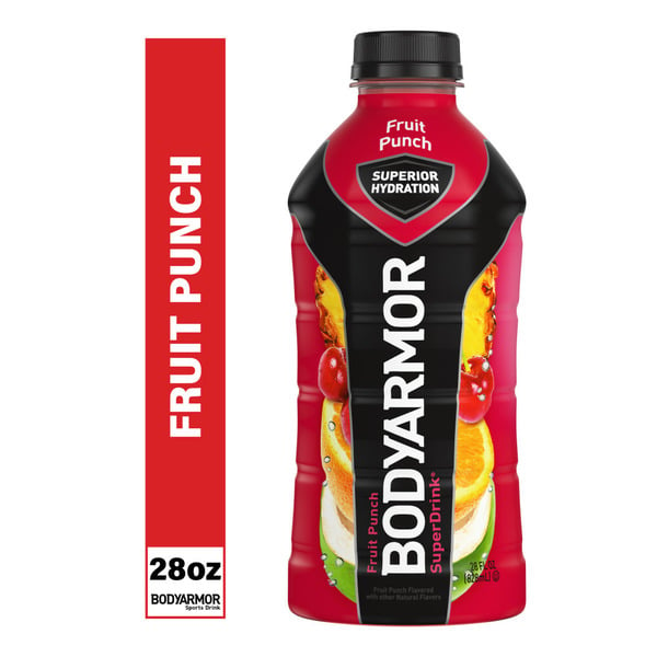 Juice & Nectars BODYARMOR SuperDrink Fruit Punch Electrolyte Hydration Sports Drink hero