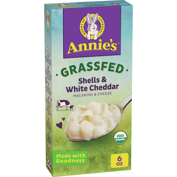 Instant Foods Annie's Organic Grassfed Shells and White Cheddar Mac and Cheese hero