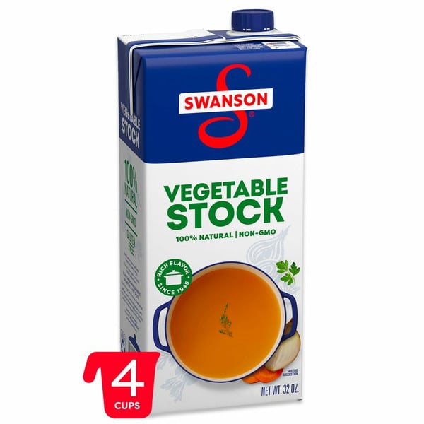 Soup, Broth & Bouillon Swanson's 100% Natural Vegetable Stock hero