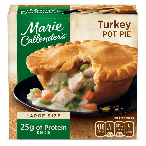 Meals Marie Callender's Turkey Pot Pie Large Frozen Meal hero