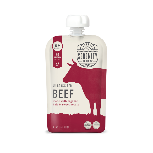 Baby Food & Formula Serenity Kids Grass-Fed Beef with Organic Kale & Sweet Potatoes hero