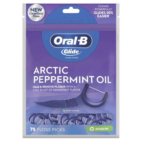 Oral Hygiene Oral-B Glide 3D White Dental Floss Picks, Radiant Mint hero