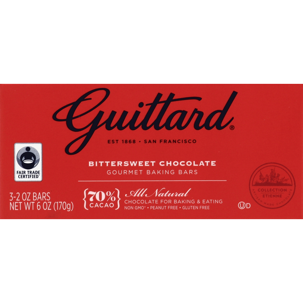 Baking Ingredients Guittard Baking Bars, Gourmet, Bittersweet Chocolate hero