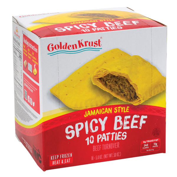 Frozen Meat & Chicken Golden Krust Spicy Beef Patties, Jamaican Style hero