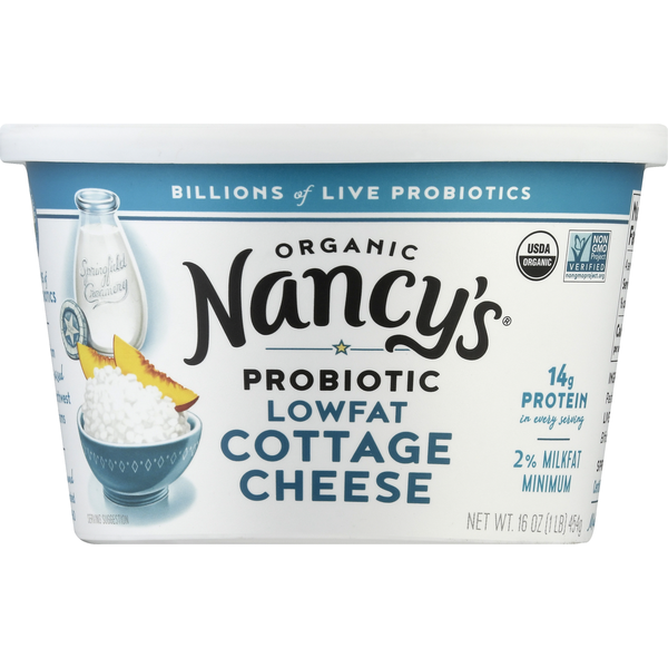 Other Creams & Cheeses Nancy's Cottage Cheese, 2% Milkfat Min, Lowfat, Organic hero