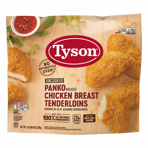 Frozen Meat & Seafood Tyson Panko Breaded Chicken Tenders, 5 lbs hero