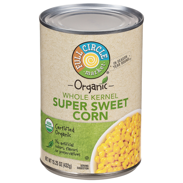 Canned & Jarred Vegetables Full Circle Corn, Super Sweet, Whole Kernel hero