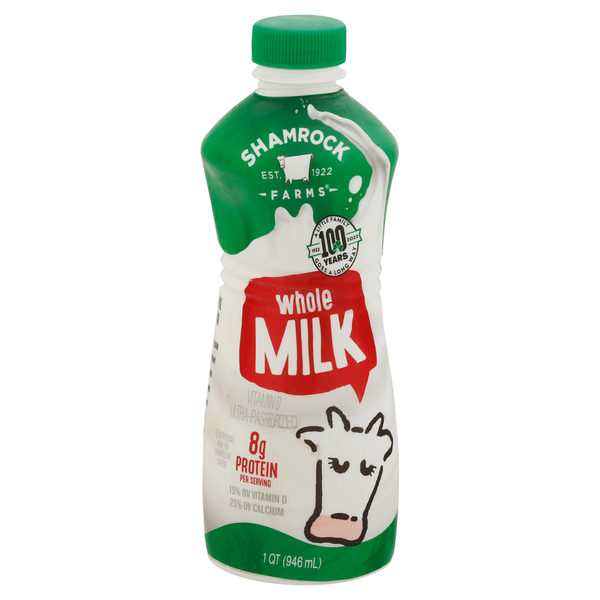 Milk Shamrock Farms Milk, Whole hero