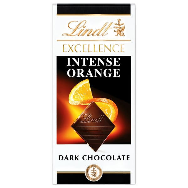 Candy & Chocolate Lindt Excellence Intense Orange Dark Chocolate Candy Bar with Almonds hero