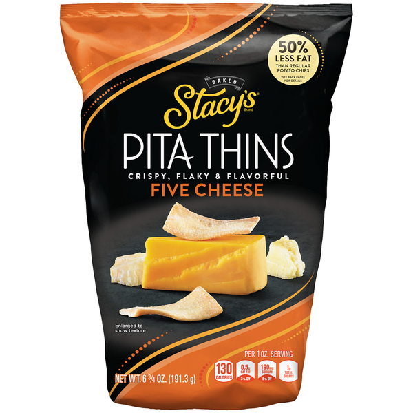 Chips & Pretzels Stacy's Baked Pita Thins Five Cheese hero