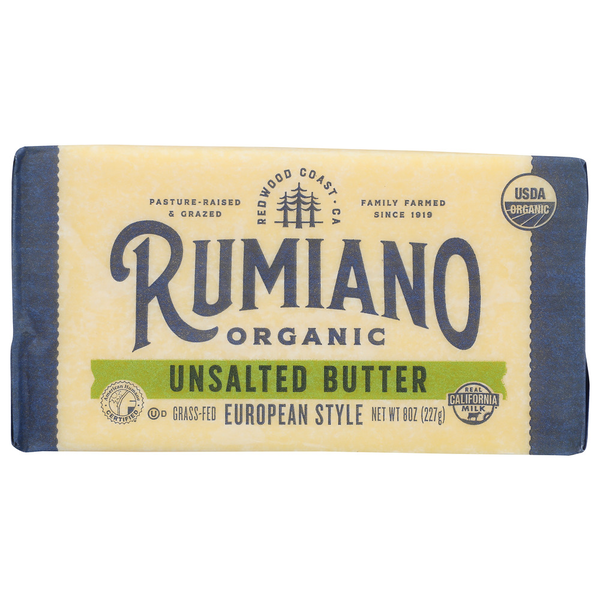 Butter Rumiano Butter Unsalted Org hero