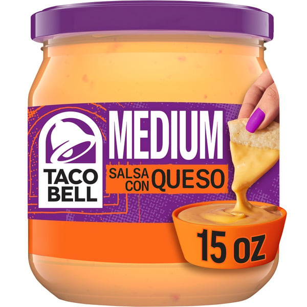 Juice & Nectars Taco Bell Medium Salsa Con Queso Cheese Dip hero