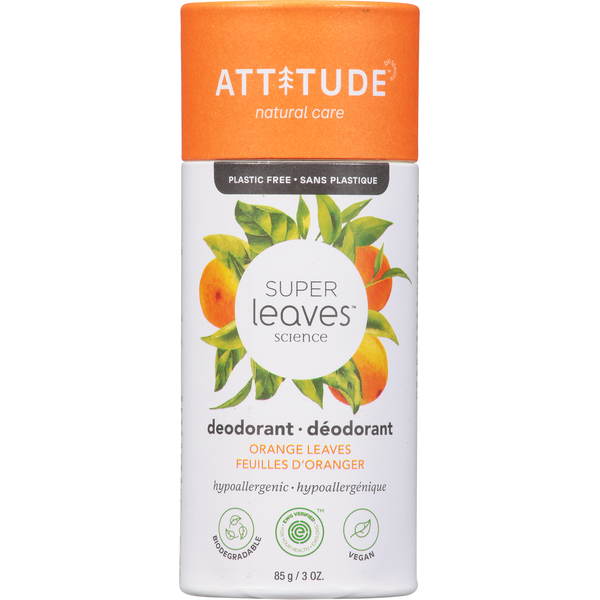 Deodorants ATTITUDE Deodorant, Orange Leaves hero