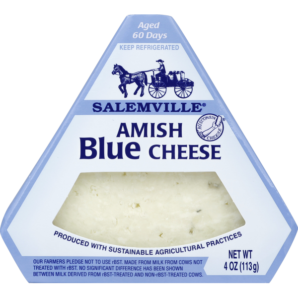 Packaged Cheese Salemville Blue Cheese, Amish hero