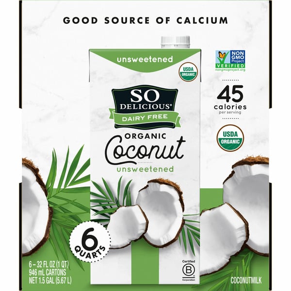 Soy & Milk Alternatives So Delicious Dairy Free UHT Unsweetened Coconut Milk hero