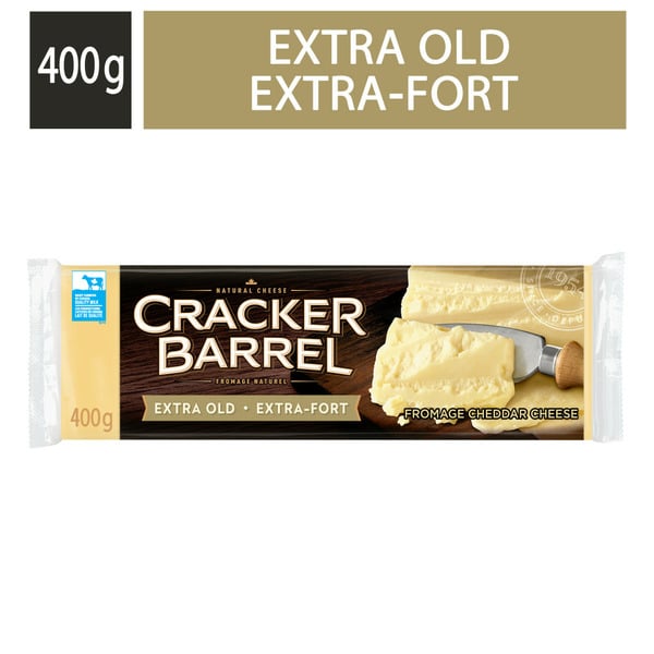 Specialty Cheeses Cracker Barrel Cheddar White Extra Old Cheese hero