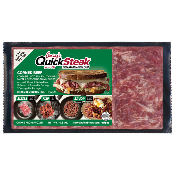 Packaged Meat Gary's Quick Steak Corned Beef hero