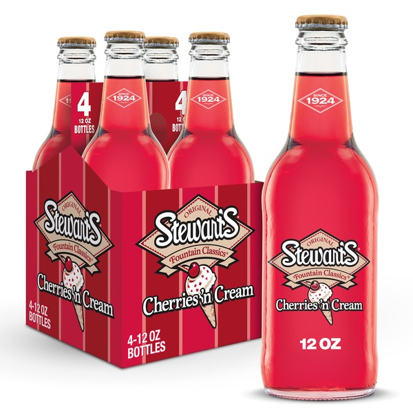 Soft Drinks Stewart's Cherries 'n Cream Made with Sugar hero