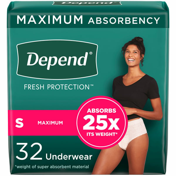 Adult Care Depend Fresh Protection Women's Adult Incontinence Underwear, S, Blush hero