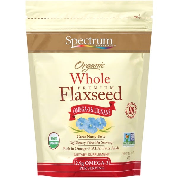 Nuts, Seeds & Dried Fruit Spectrum Organic Whole Premium Flaxseed Dietary Supplement hero