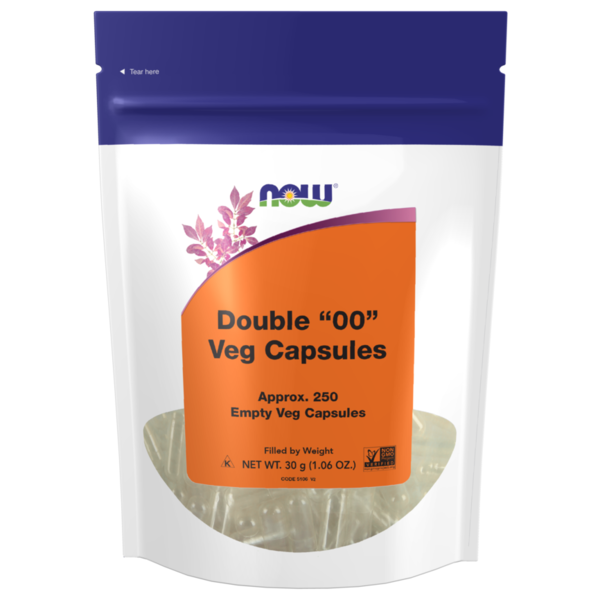 Vitamins & Supplements NOW Empty Capsules, Vegetarian, Double 00" hero