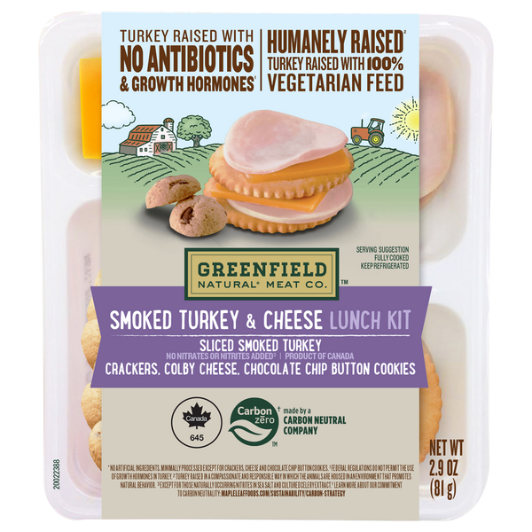 Lunch Meat Greenfield Natural Meat Co. Smoked Turkey & Cheese Lunch Kit hero