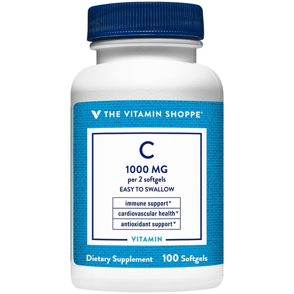 Other Supplements The Vitamin Shoppe Vitamin C - Easy to Swallow - 1,000 MG (100 Softgels) hero