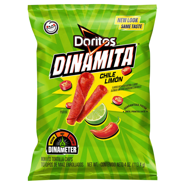 Chips & Pretzels Doritos Rolled Flavored Tortilla Chips, Dinamita Chili-Limón hero