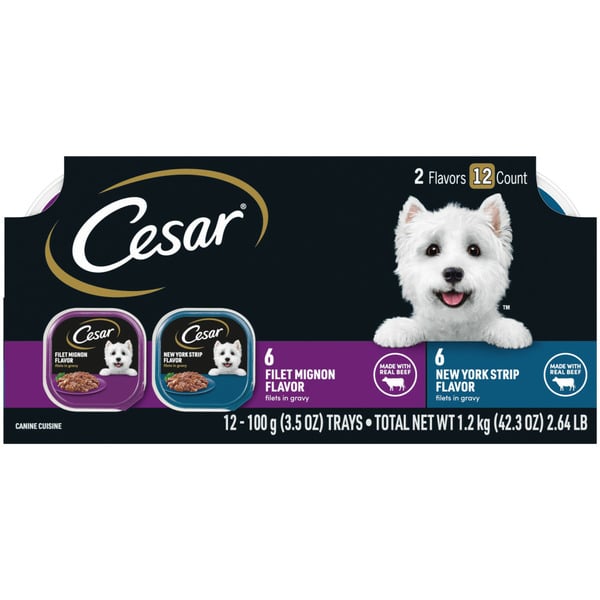 Dog Food & Care Cesar Filets in Gravy Wet Dog Food Variety Pack hero