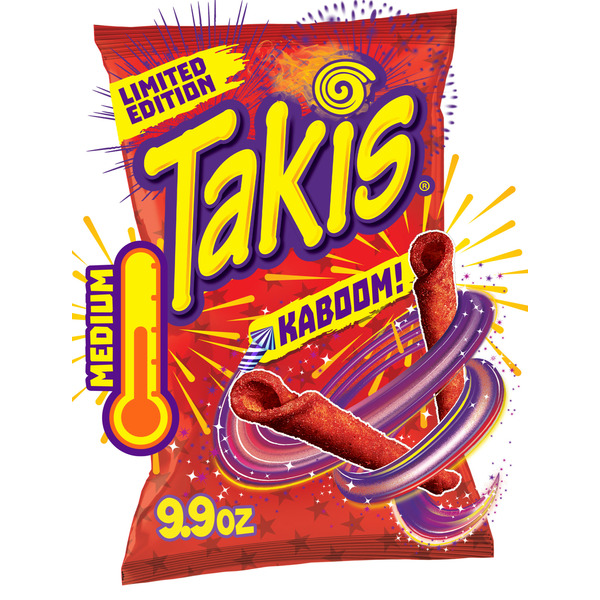 Candy & Chocolate Takis Kaboom! Rolled Tortilla Chips Bag hero