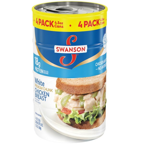 Canned Meals & Beans Swanson's White Premium Chunk Canned Chicken Breast in Water hero