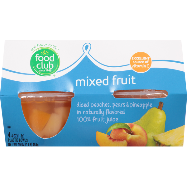 Canned Fruit & Applesauce Food Club Mixed Fruit hero