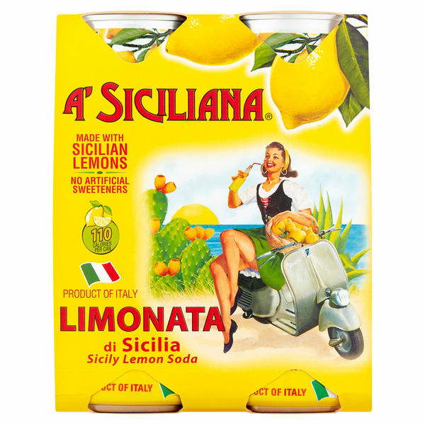 Soft Drinks A’Siciliana Limonata Di Sicilia Sicily Lemon Soda hero