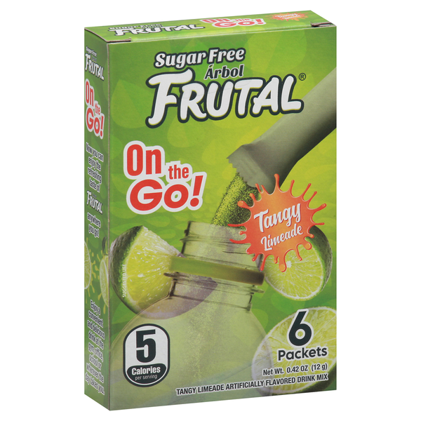 Cocoa & Drink Mixes Frutal Drink Mix, Sugar Free, Tangy Limeade, On the Go! hero